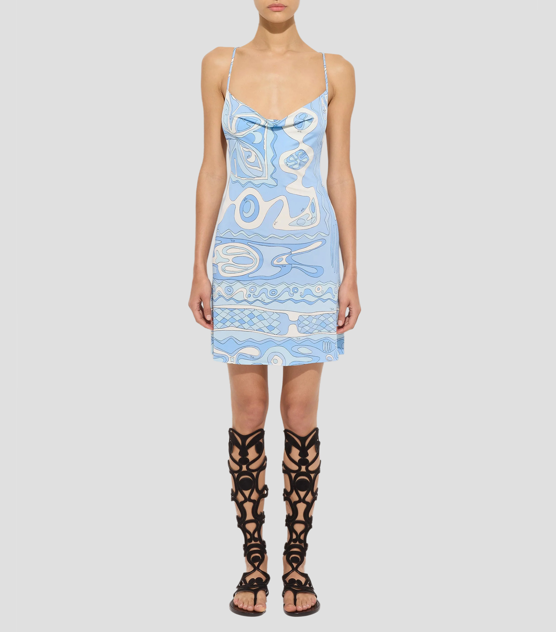 Vestido corto estampado Mujer